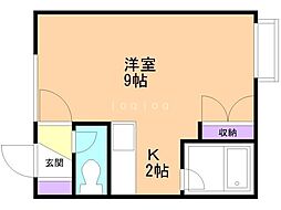 サミットハウスパート1 1Kの間取図画像