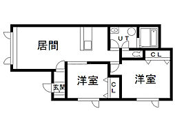 ムーヴェ 2LDKの間取図画像