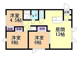 カサ・シエロ 3LDKの間取図画像