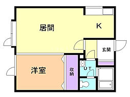 HOUS・REPOS 1LDKの間取図画像