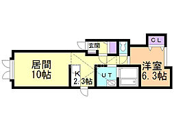 セドナA 1LDKの間取図画像