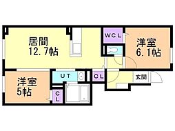 フェリーチェ 2LDKの間取図画像