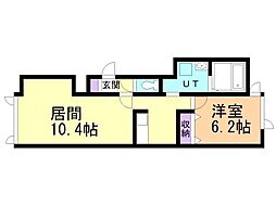 ラ・トルチェ 1LDKの間取図画像