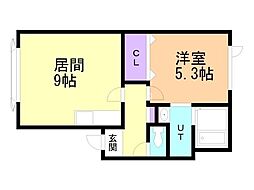 ドレクセルヒル 1LDKの間取図画像