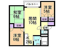 ファミール東光 3LDKの間取図画像