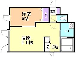 セドナ2 1LDKの間取図画像