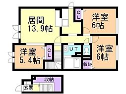 美空 3LDKの間取図画像