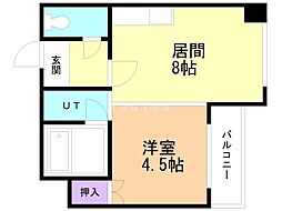 ドアージ3条ビル 1LDKの間取図画像