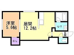 フランシール 1LDKの間取図画像