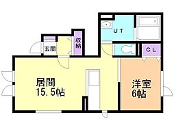 エルピス 1LDKの間取図画像