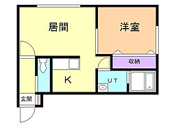 NLC3 1LDKの間取図画像