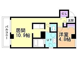 四条邸 1LDKの間取図画像