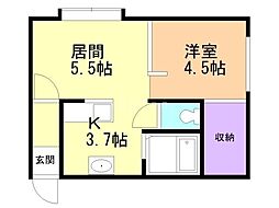 パールハイツ12・4 2階/-
