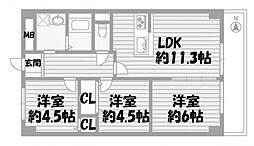 間取図画像 3LDK