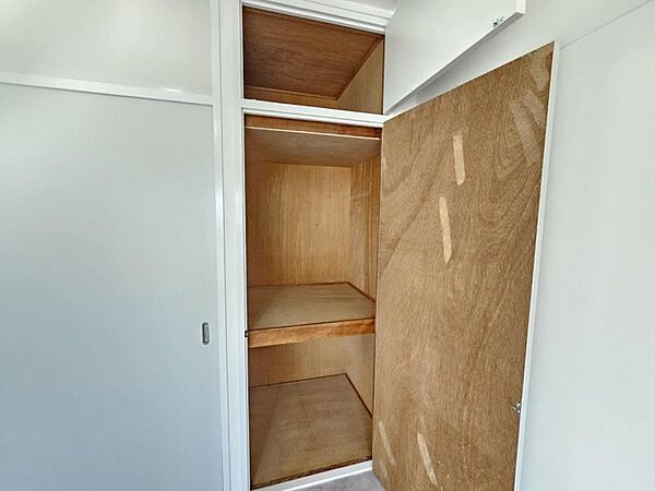 洋室6帖：奥行きのある収納は衣装ケースも入って便利に使えます☆