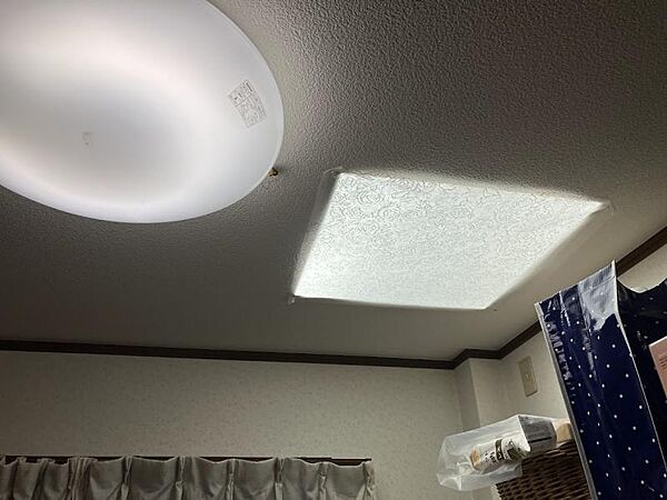 天窓が設けられ、自然光が差し込む明るいお部屋です。