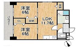P.Sハイツ 2LDKの間取図画像