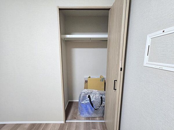 洋室4.6帖：長さのあるお洋服もらくらく収納できますね！
