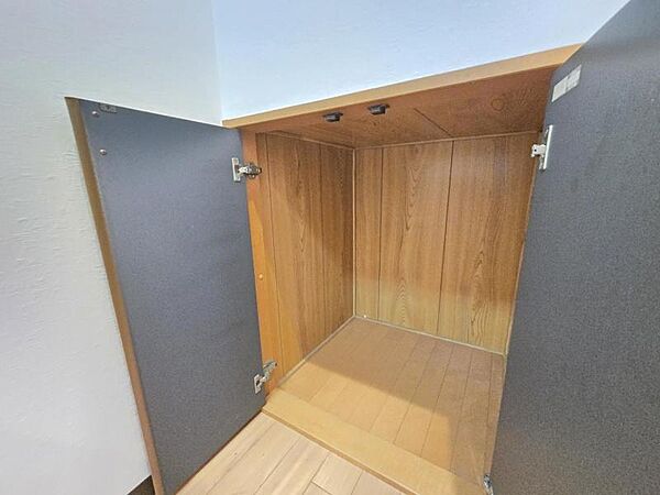洗剤のストックなどの保管に便利な収納もありますよ！