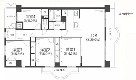 3LDK 間取り
