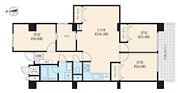 弥刀グリーンマンション 3LDKの間取図画像
