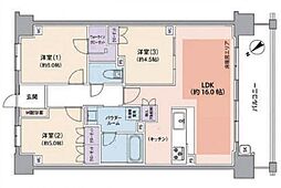 プレサンスロジェ摂津 3LDKの間取図画像