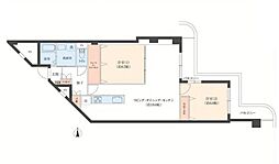 エバーグリーン淀川2号館 2LDKの間取図画像