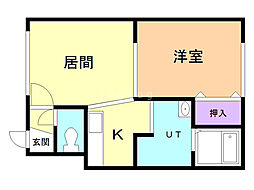 タウンハウス5・4 1LDKの間取図画像