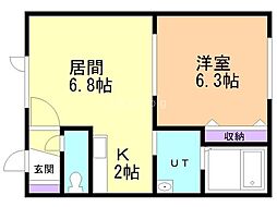 フルハウス 1LDKの間取図画像