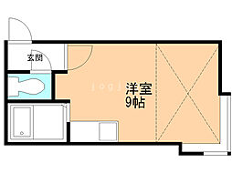 マグノリア5 ワンルームの間取図画像