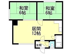スワン永山ハイツ 2LDKの間取図画像