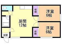 N&Kマンション 2LDKの間取図画像