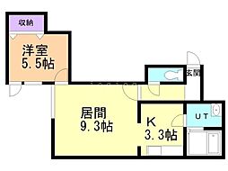 ファーレン 1LDKの間取図画像