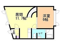 プレジデントC 1LDKの間取図画像