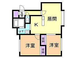 マルセラ 2LDKの間取図画像