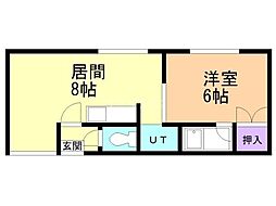 ビスタポイント永山 1DKの間取図画像
