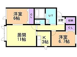 間取図画像 2LDK
