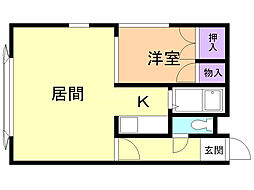 アルハンブラ 1LDKの間取図画像