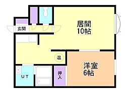 カルム 1LDKの間取図画像