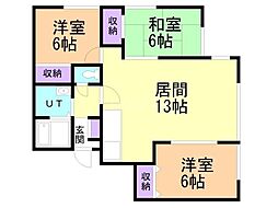 クオリス柴 3LDKの間取図画像