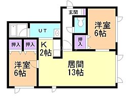 間取図画像 2LDK