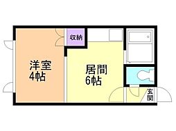 エスパニア4-A 1DKの間取図画像