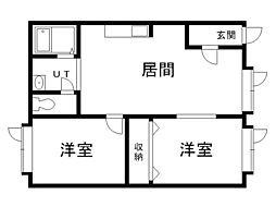 アメニティ永山 2LDKの間取図画像