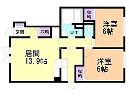 間取図画像 2LDK
