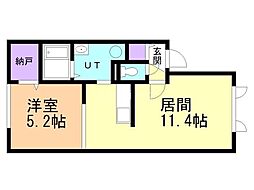 間取図画像 1LDK
