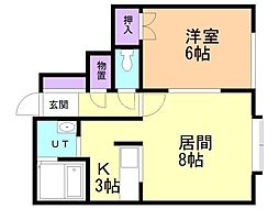 GreatViewF3・3A 1LDKの間取図画像