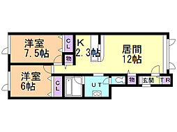 間取図画像 2LDK