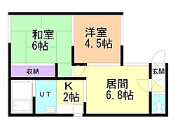 サンシャイン26 2LDKの間取図画像
