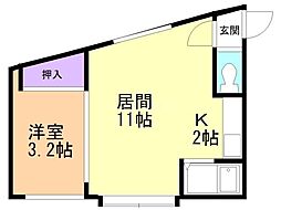 エスパニア3B 1LDKの間取図画像
