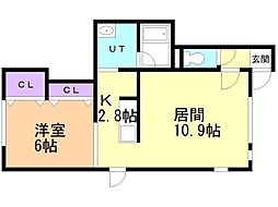I-Dreape 1LDKの間取図画像